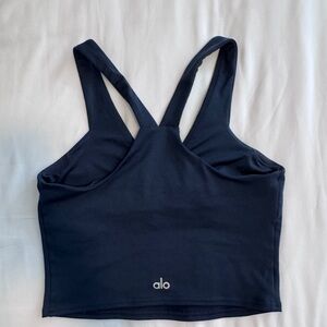 Alo Airbrush Real Bra Tank Navy